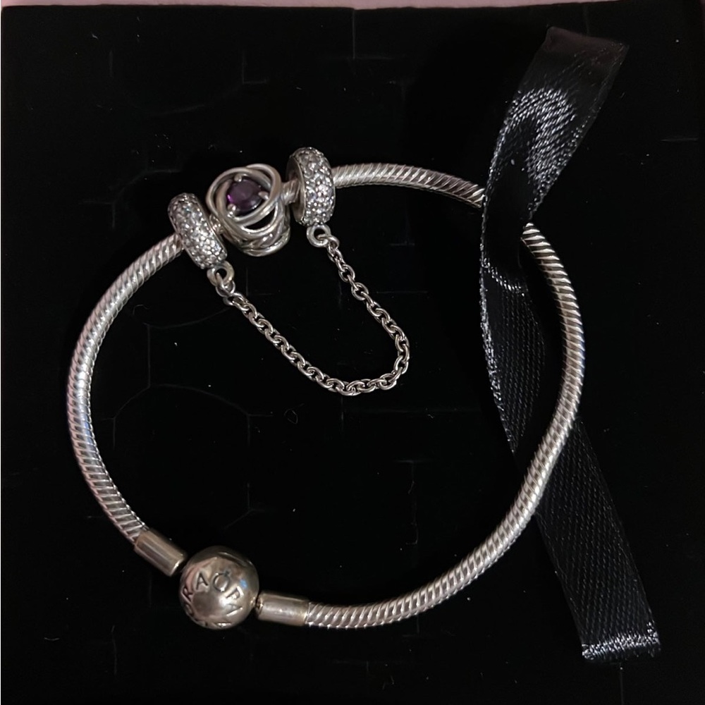 Silver Pandora Charm Bracelet